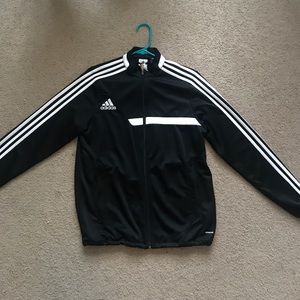 Black Adidas Soccer Zip Up Jacket